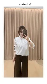 奈奈妮【叠穿能手】衬衫女2025小个子秋季新款白色时尚百搭63129