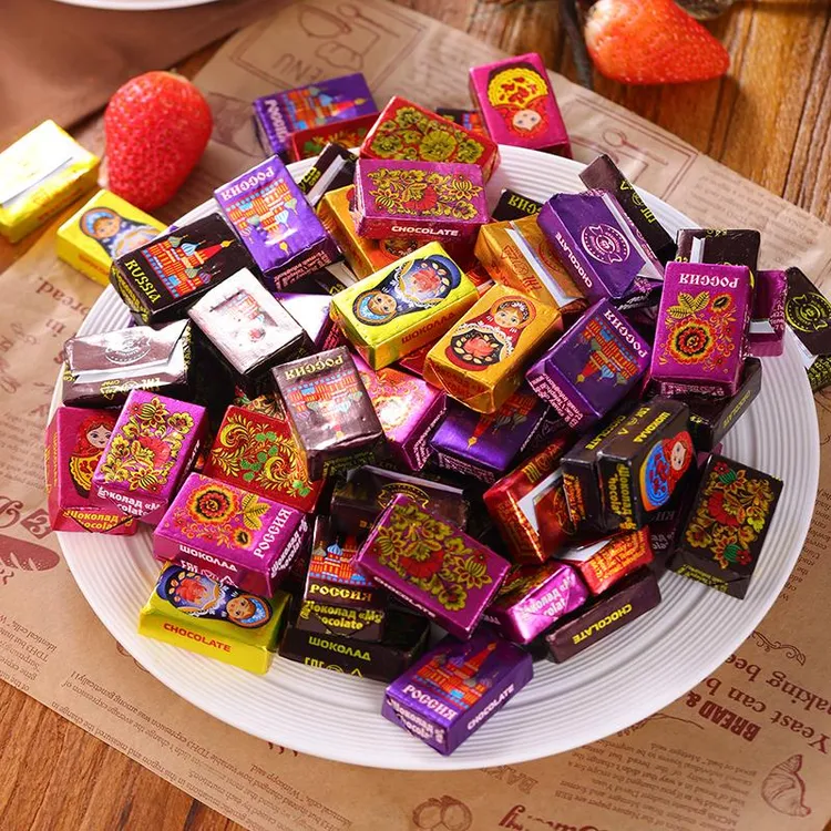 俄罗斯原装进口涅夫斯基巧克力小块米娅套娃夹心糖果礼盒喜糖零食