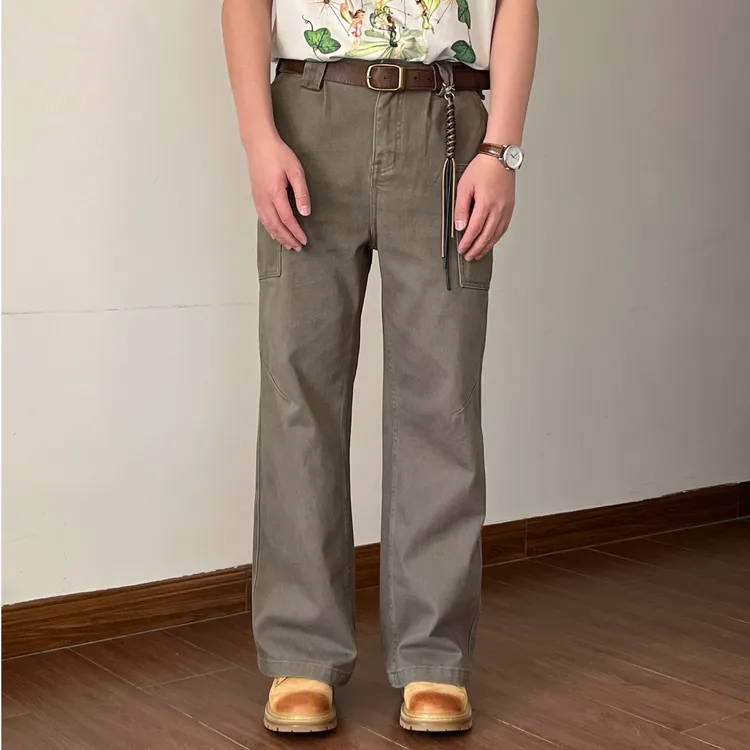 Ineffable life美拉德复古直筒阔腿裤cleanfit宽松多口袋牛仔裤