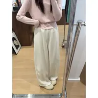 【Niche Young】糯米 休闲直筒裤高腰秋冬口袋休闲裤Y6784