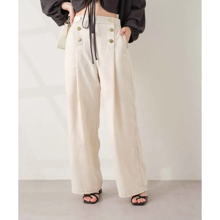 【Montendre 】夏季新款 O 仿麻百搭舒适休闲风显瘦长裤日常通勤直