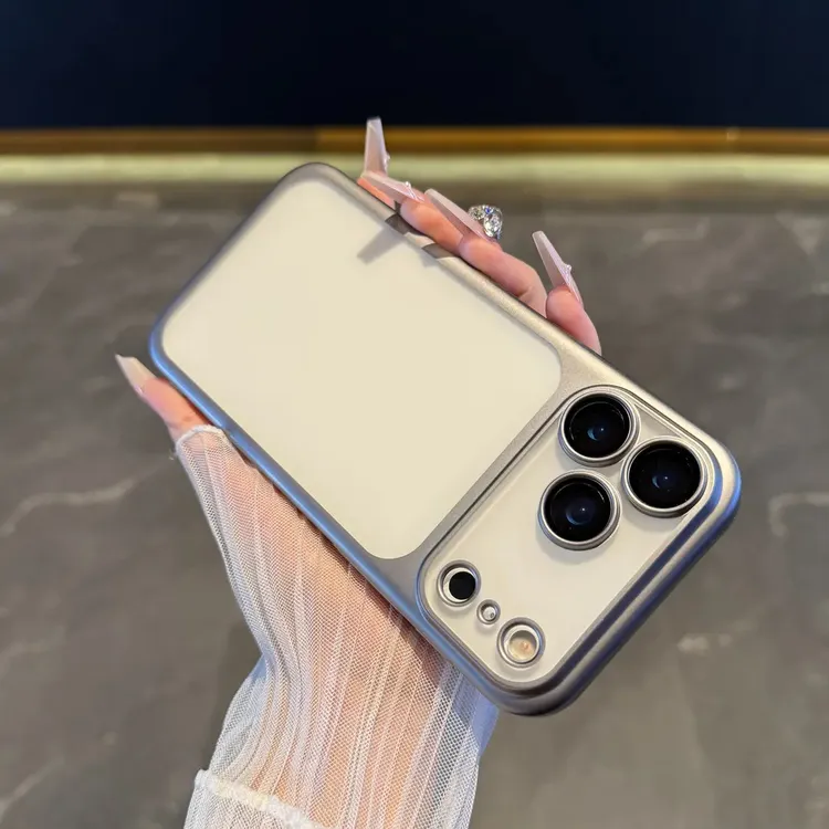 适用于苹果17promax手机壳新款磨砂电镀iPhone17全包镜头超薄硬壳