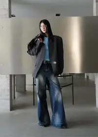 LQ LIMCIAO设计感款单扣显瘦西装外套 0464（福福）