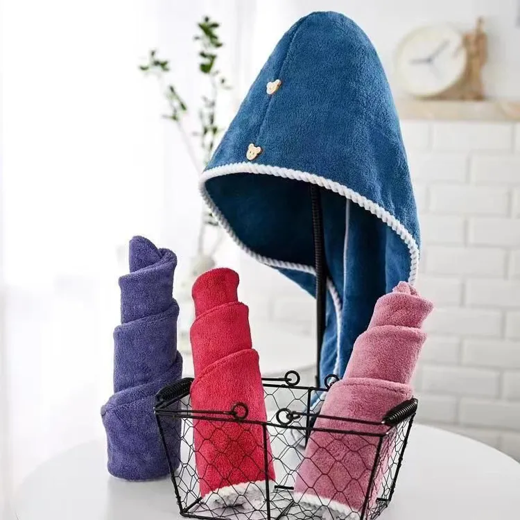 【新疆包邮】加厚款干发帽超强吸水速干浴帽神器双层包头巾