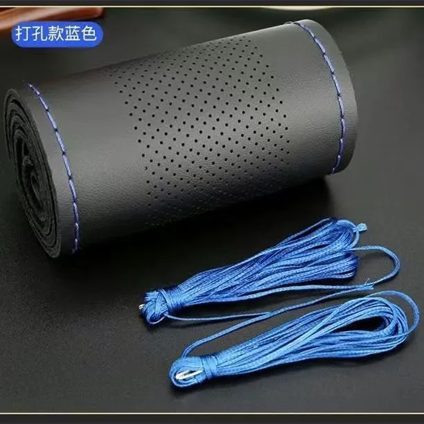 36/38/40/42/45/47/50头层牛皮手缝汽车方向盘套四季通用防滑透气