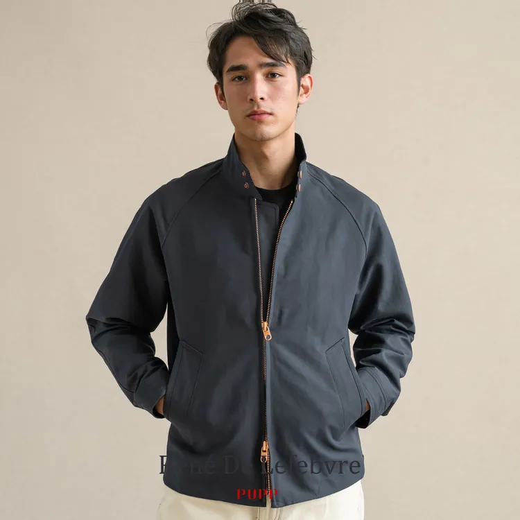 René De Lefebvre【政治家水墨系列】秋男士立领哈灵顿行政夹克外套