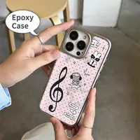 韩系音符爱心可爱熊兔适用苹果17手机壳iphone16promax女新款1543