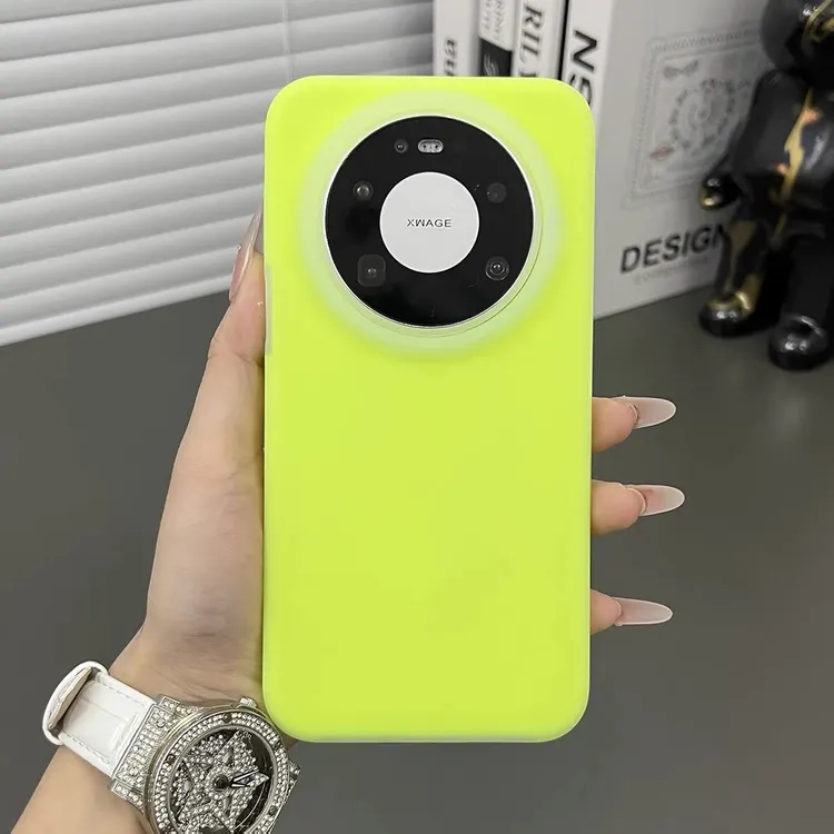 适用华为mate80/mate80promax荧光绿手机壳pura70pro果冻液态硅胶