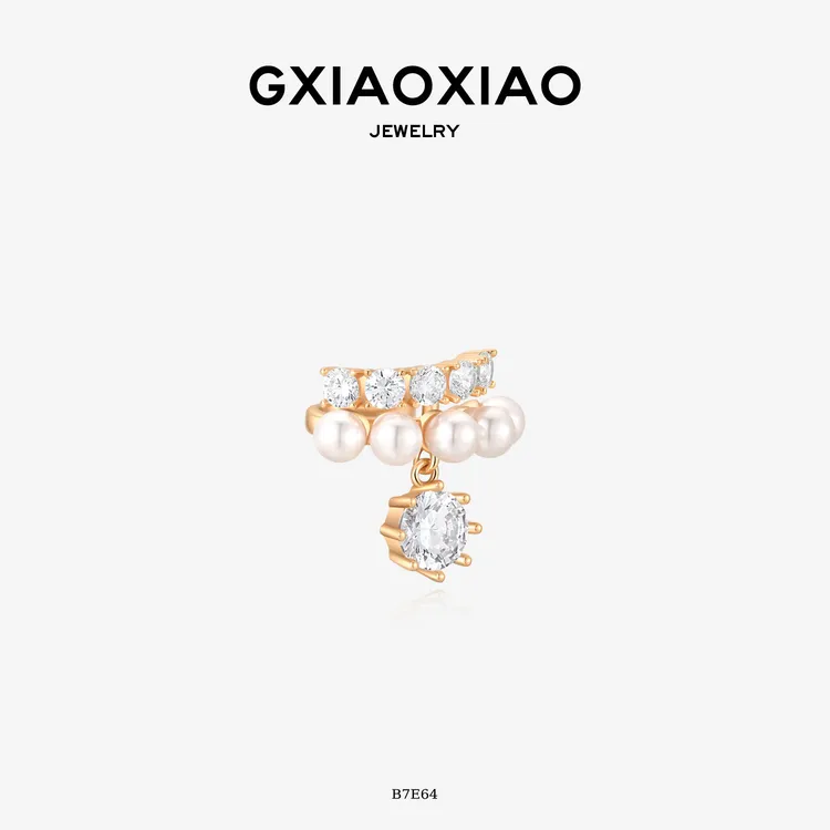 G XIAOXIAO 时尚气质精致高级百搭小滴溜耳夹 B7E64新年礼物