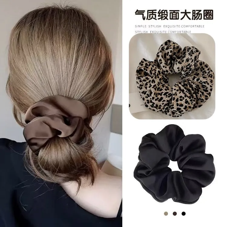 诗泊雅 大肠发圏女发绳高级感头绳扎头皮筋黑色韩国头花头饰发饰