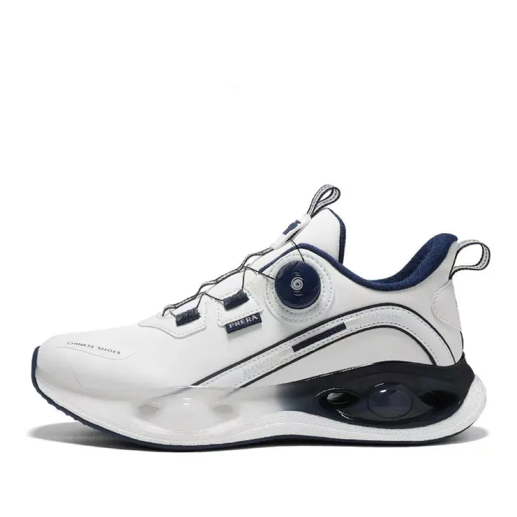 秋冬皮面纽扣复古时尚休闲鞋潮流舒适轻奢百搭透气运动鞋