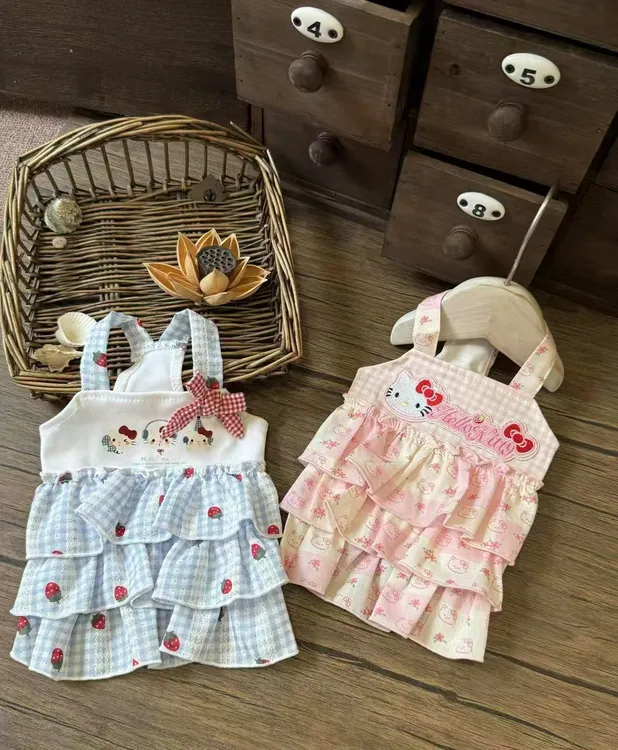 早秋可爱系KT蛋糕裙~舒适棉宠物衣服姐妹风小裙子