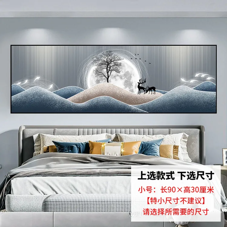 床头卧室装饰画自粘墙贴纸画沙发客厅床头画背景墙壁纸贴画高档