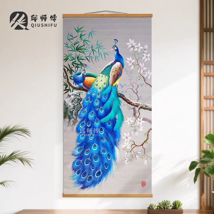 BJ204（邱峰专属）中国风客厅竹编装饰壁画工艺品