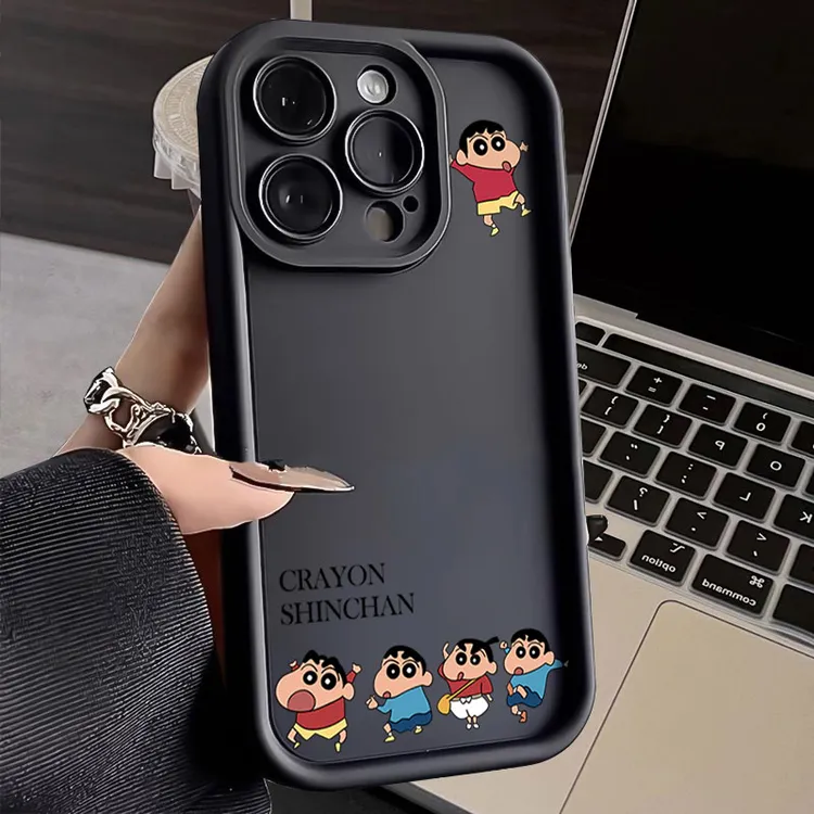 跳舞小新适用iphone17苹果手机壳1615promax金刚砂14软131211