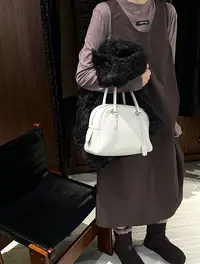 【褶皱连衣裙】两色圆领褶皱无袖连衣裙 J25LYQ478