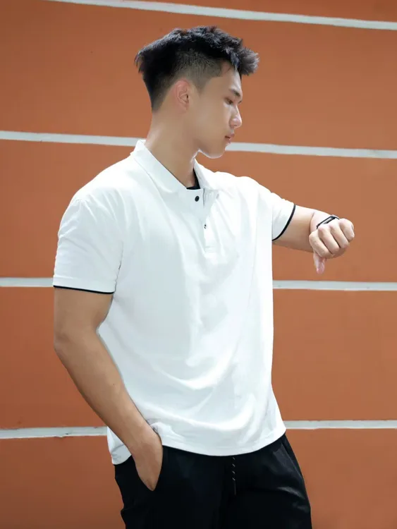 夏季假两件男Polo衫新疆棉商务polo衫上衣半袖休闲