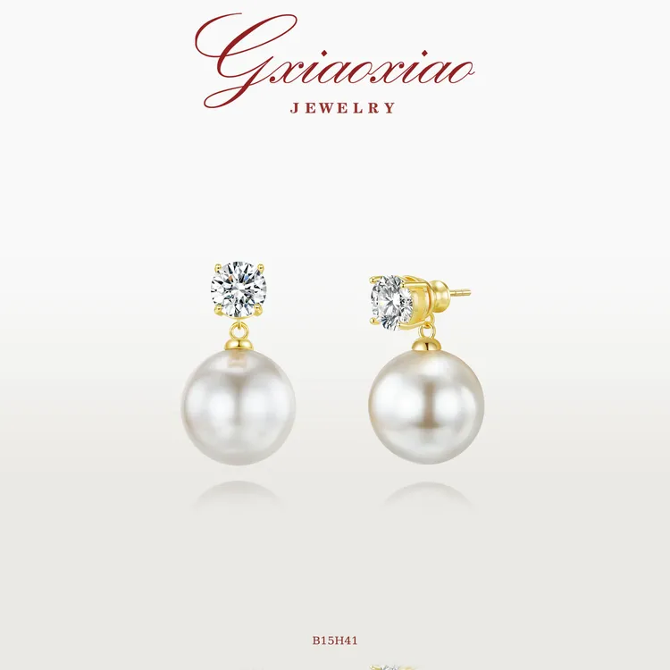 G XIAOXIAO 镀K金耳饰 气质轻奢高级感优雅百搭简约耳环 B15H41