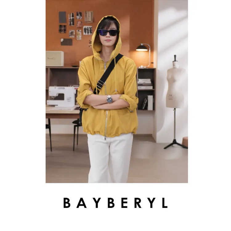 BAYBERY老贝莓果多芒*活力连帽拉链休闲秋短外套9MF5I0921-9/10 
