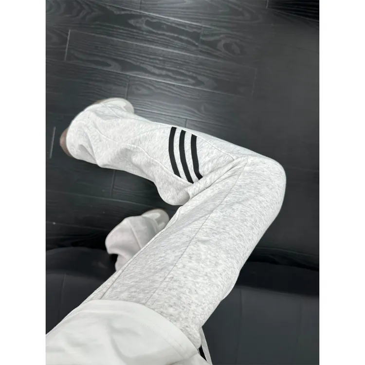 美式条纹卫裤男女垂感潮牌休闲裤子高街直筒宽松oversize运动长裤