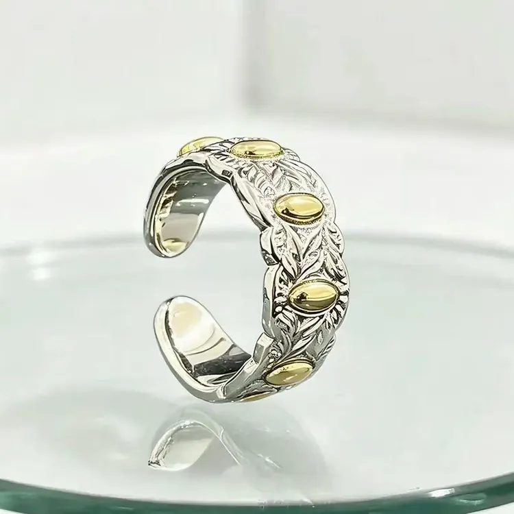 合金戒指 【七粒米戒指】古法手工戒指轻奢时尚个性七粒米指环活口商品图