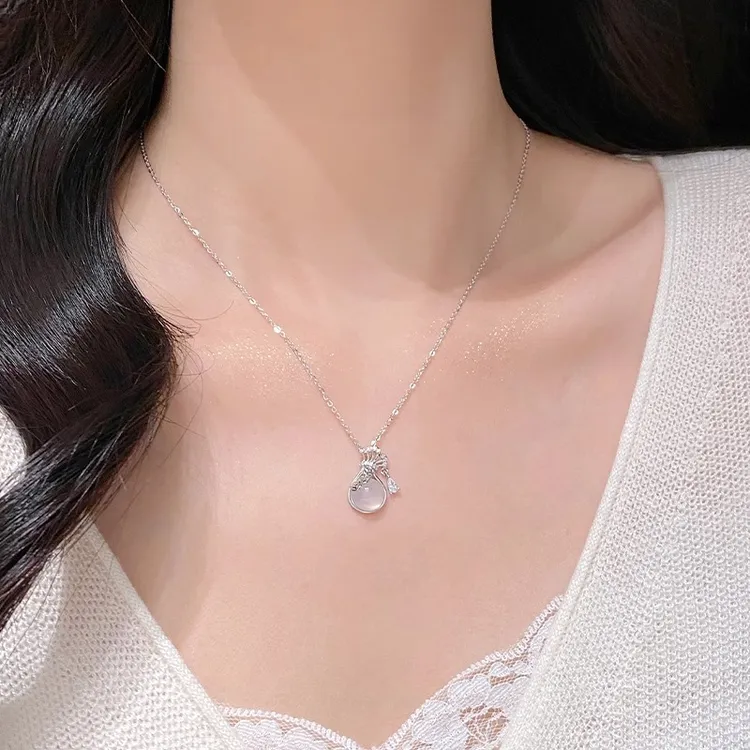 链子足银 【圣诞礼物】999纯银如意福袋项链女国风锁骨链生日送女友