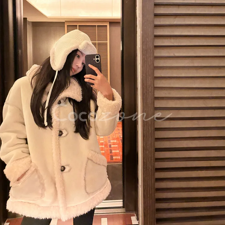 COCO ZONE 刘一一 "热奶茶"立领拼接装饰外套 CD2A2593