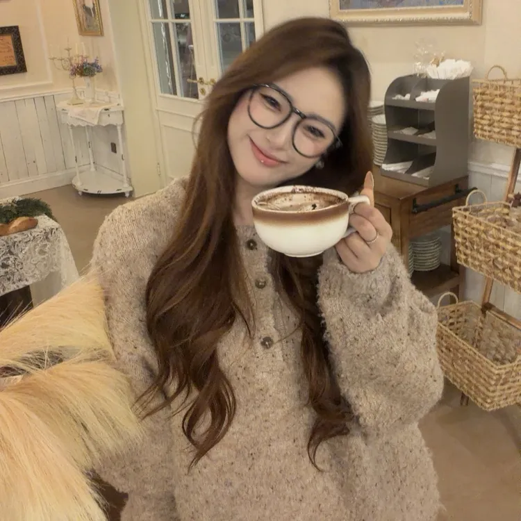 Beauline秋冬氛围感加绒加厚保暖百搭宽松亨利领男女同款情侣毛衣