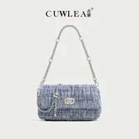 【CUWLEA/古黎】2025年新款单肩斜挎手拎包法棍包GL-2016