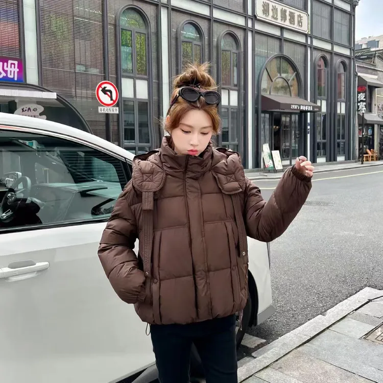 2025秋冬新款棉服女短款加厚泡芙云朵小个子面包服棉服外套