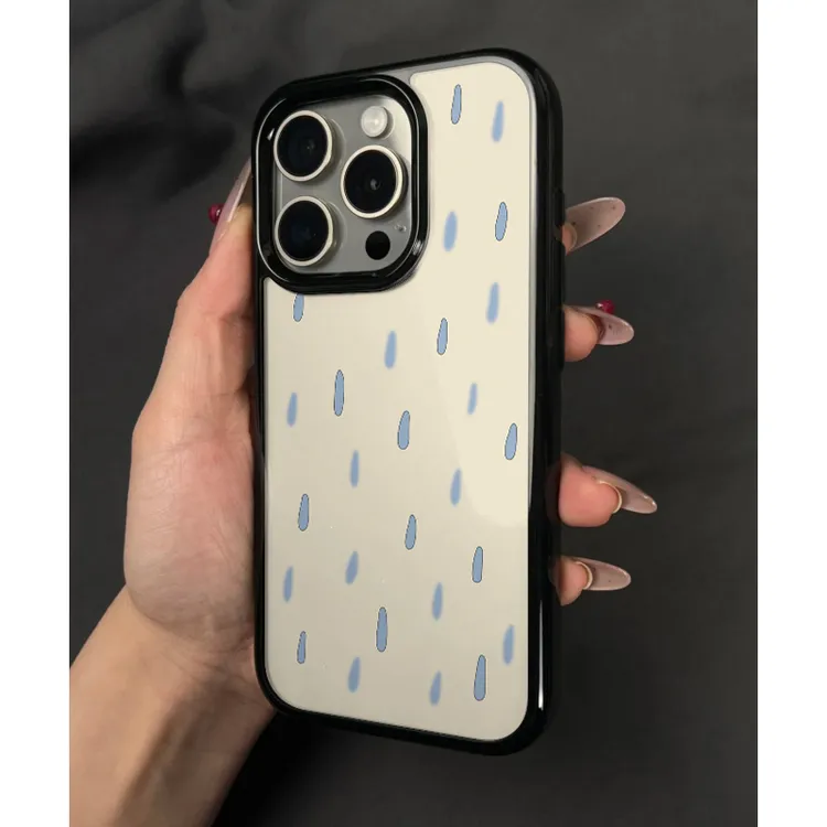 奥菲顿朦胧雨滴适用iPhone16/15promax亚克力苹果手机壳14/13套12
