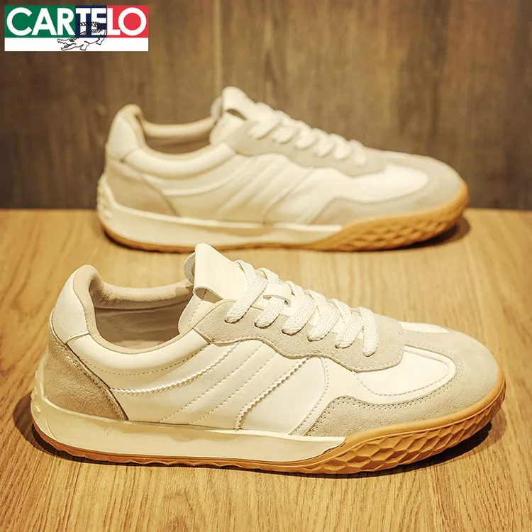 卡帝乐鳄鱼板鞋男鞋秋季爆款2025新款软底阿甘德训休闲鞋男士鞋子