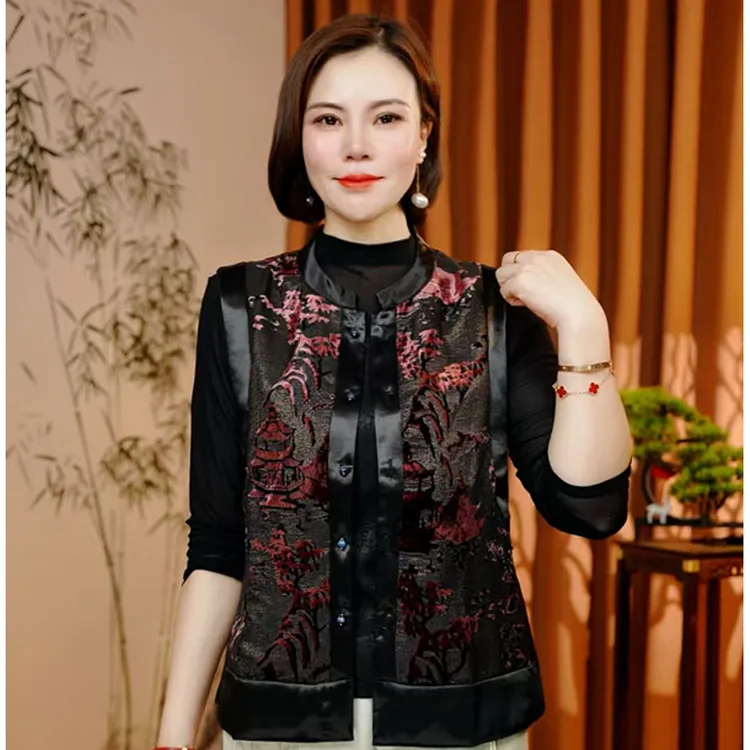 【琪净】2025新款秋季新中式休闲气质款马甲720A
