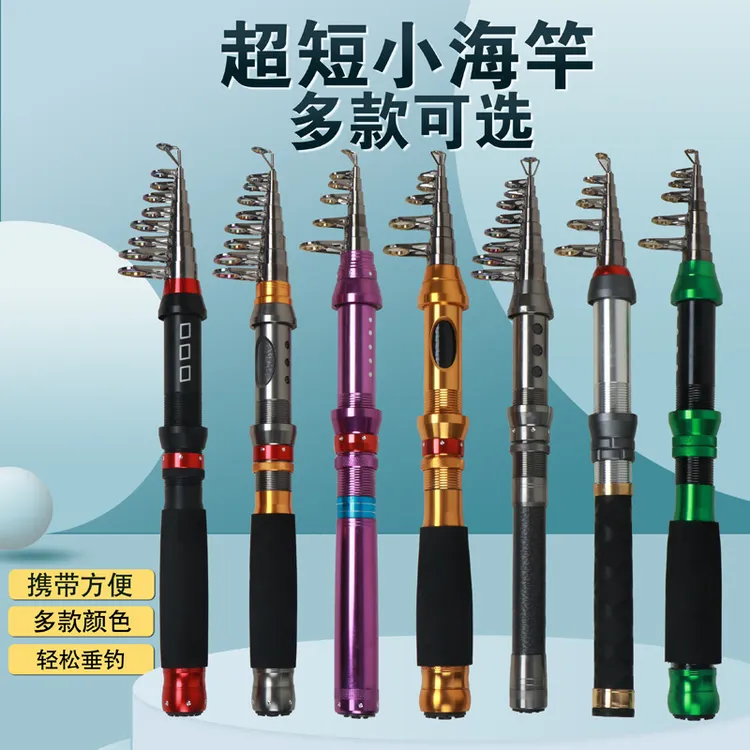 碳素短款海竿便携海竿远投海钓伸缩钓竿冬钓冰钓船钓