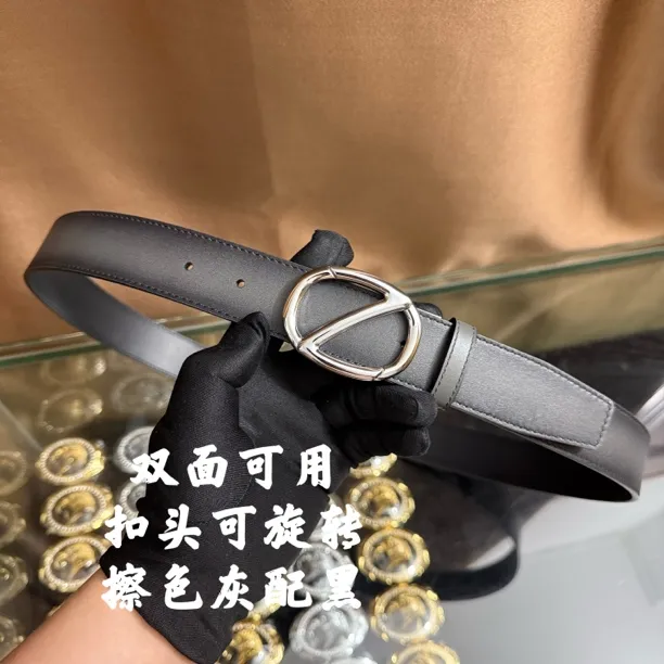 新款男士皮带百搭高档休闲Z字母牛皮腰带青中老年时尚商务年轻潮