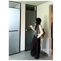 Sanshun-(秋日特调)-四色正肩毛针织衫长袖套头款宽松毛衣