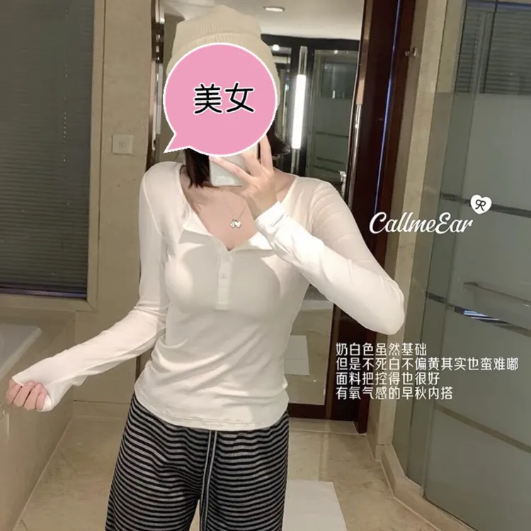 美式辣妹斜肩ins短袖T恤巨好看的设计感别致宽松百搭露肩上衣夏季