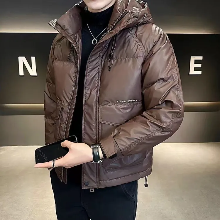 【万达撤柜】冬季新款潮牌连帽百搭棉衣休闲加厚保暖长袖棉衣外套男