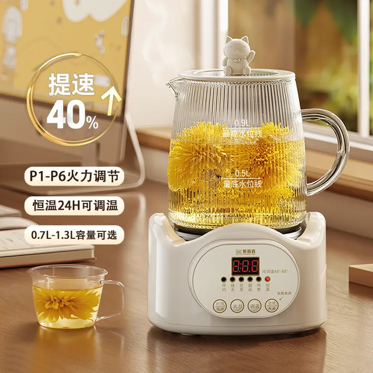 办公室养生壶全玻璃家用炖煮全自动煮茶壶小型多功能煮茶器养生杯