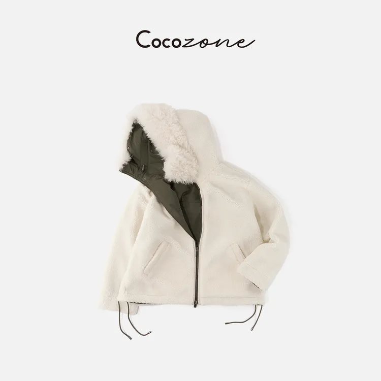 COCO ZONE 刘 一一 “魔法外套”连帽拉链双面穿外套CD1A1820