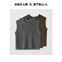 OSCAR&STELLA【常春藤】无袖圆领秋冬长袖百搭针织衫马甲34-9167