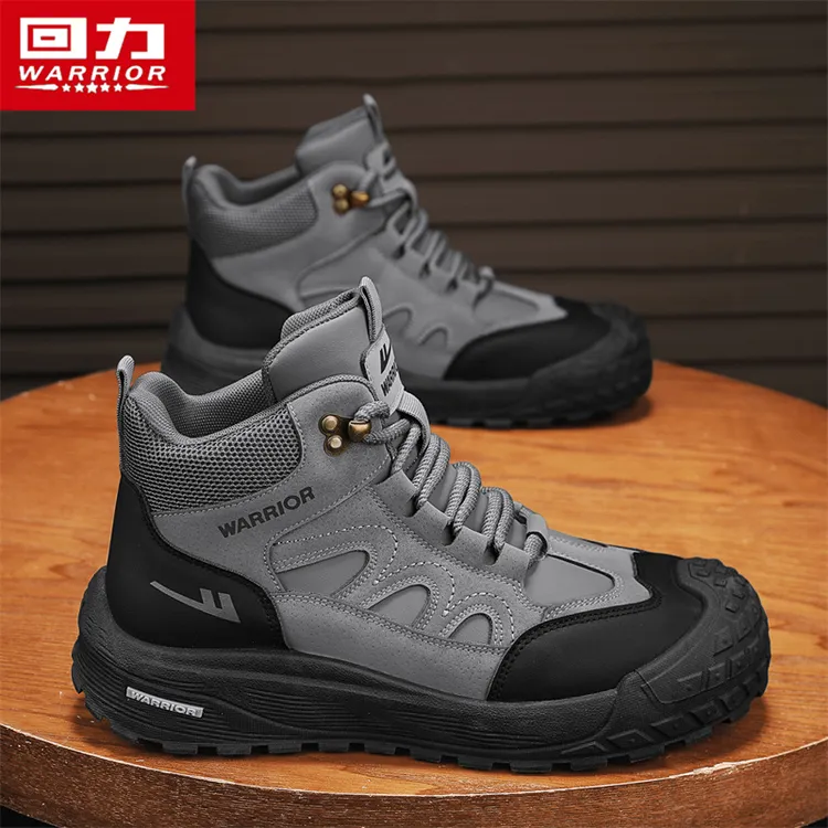 回力男鞋2025秋季新款工装靴男款厚底高帮户外登山防滑运动