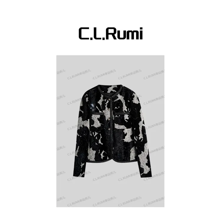 【Rumi时装】“锦芍”25早秋高奢重工提花小香风气质外套上衣7091wt