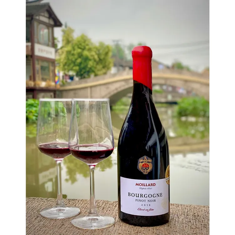 法国原装进口默岚勃艮第精选黑比诺干红葡萄酒13度750ML