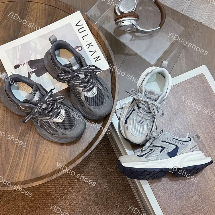 小个子厚底增高老爹鞋女2025秋季新款百搭休闲鞋运动复古老爹鞋