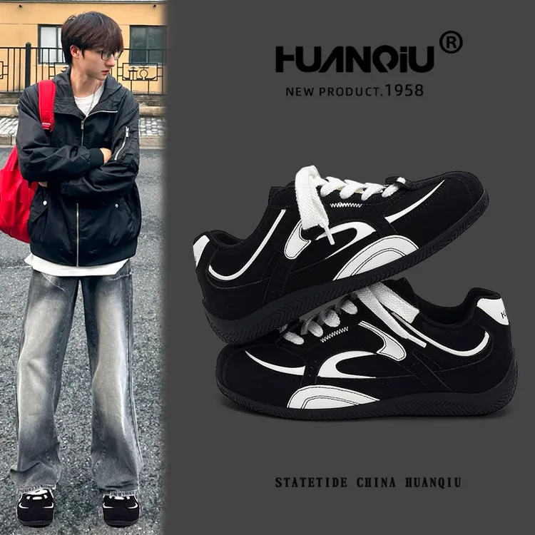 环球内增高德训鞋男2025夏季时尚潮流百搭网红潮流小众薄底赛车鞋