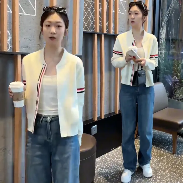 小个子慵懒风长袖针织开衫女2025年春秋季新款洋气减龄毛衣外套潮