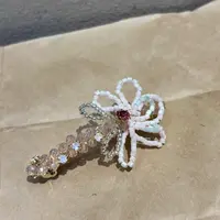 时尚闪闪珠珠小花弹簧夹发夹Y906