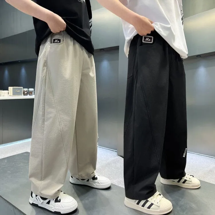 休闲风长裤男夏季休闲休闲裤阔腿童裤童装休闲裤