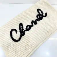 99新 Chanel/香奈儿 7姐专场/针织白色羊毛围巾